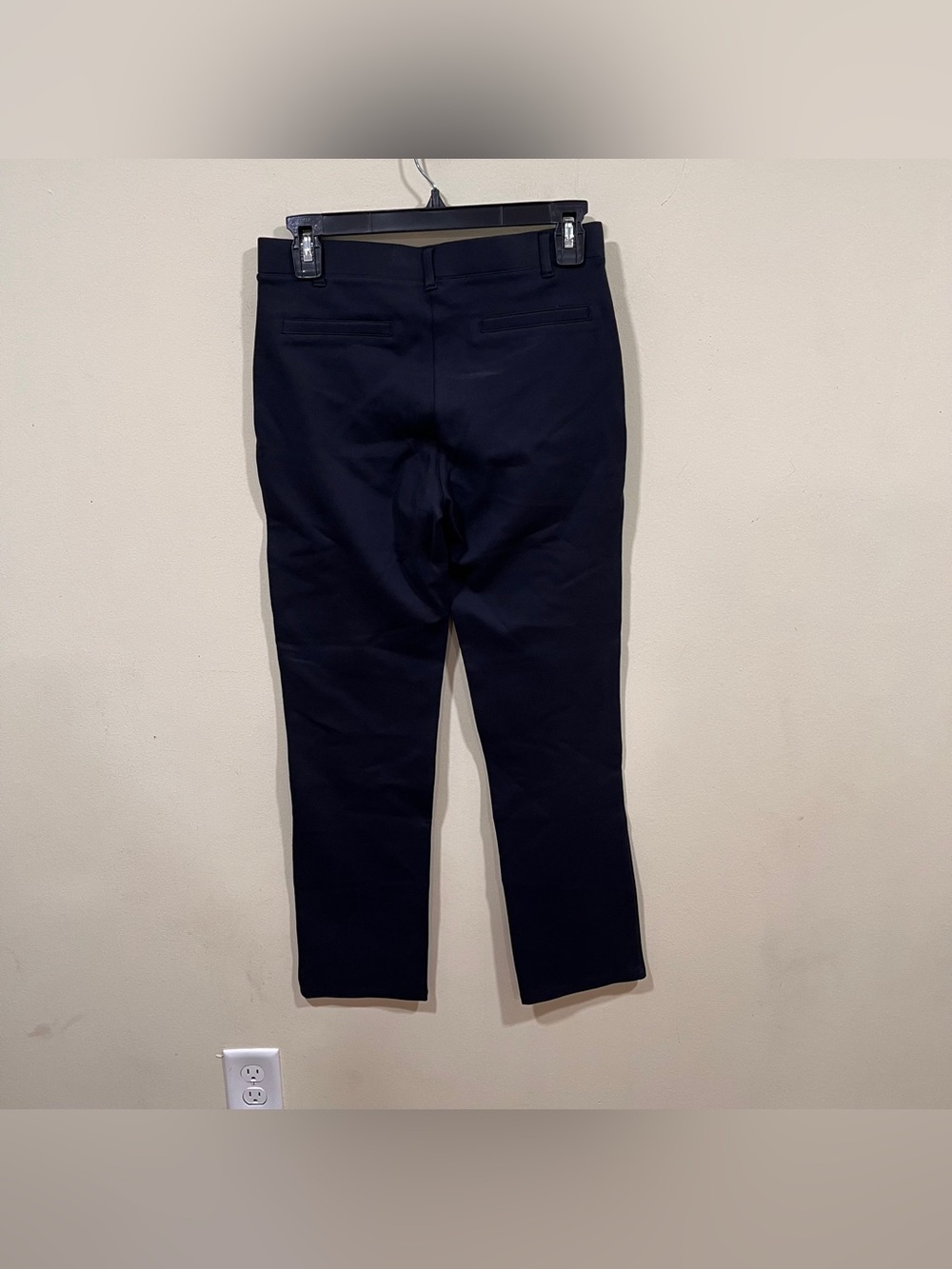 NWT Quince Slim Cropped Twill Navy small petite Ultra Stretch Ponte Straight Leg - Picture 6 of 10